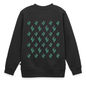 Cactus comme modèle - Sweat Premium enfant bio - noir - Dos - AI Model Kid Female (0cm)