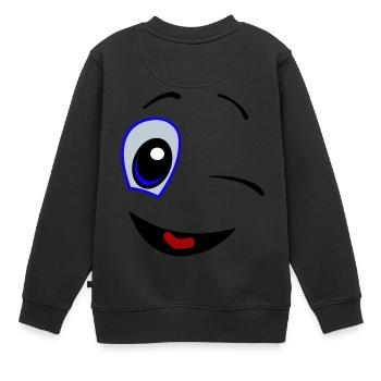 Smiley - Sweat Premium enfant bio - noir - Dos - AI Model Kid Female (0cm)
