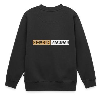 KPOP doré maknae K-POP K POP - Sweat Premium enfant bio - noir - Dos - AI Model Kid Female (0cm)