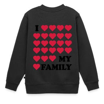 Famille - Sweat Premium enfant bio - noir - Dos - AI Model Kid Female (0cm)