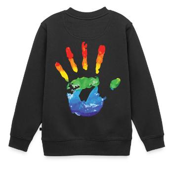 arc-en-ciel - Sweat Premium enfant bio - noir - Dos - AI Model Kid Female (0cm)