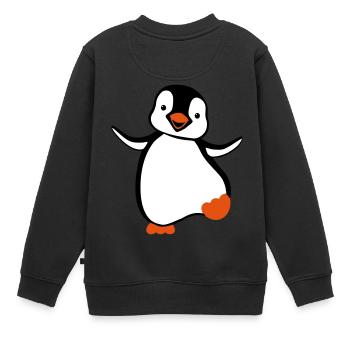 manchot - Sweat Premium enfant bio - noir - Dos - AI Model Kid Female (0cm)