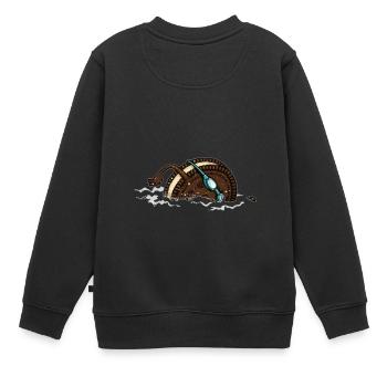 Cookie - Sweat Premium enfant bio - noir - Dos - AI Model Kid Female (0cm)