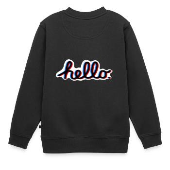 Bonjour - Sweat Premium enfant bio - noir - Dos - AI Model Kid Female (0cm)