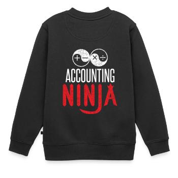 Accounting Ninja - Buchhaltung Finanzen Bilanz - Kinder Premium Organic Sweatshirt - Schwarz - Hinten - AI Model Kid Female (0cm)