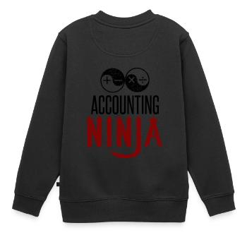 Accounting Ninja - Buchhaltung Finanzen Bilanz - Kinder Premium Organic Sweatshirt - Schwarz - Hinten - AI Model Kid Female (0cm)