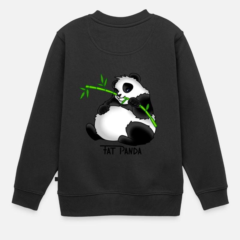 idée cadeau Fat Panda - Sweat Premium enfant bio - noir