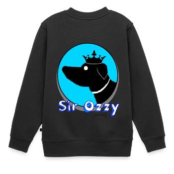 Sir Ozzy Kleidung - Kinder Premium Organic Sweatshirt - Schwarz - Hinten - AI Model Kid Female (0cm)