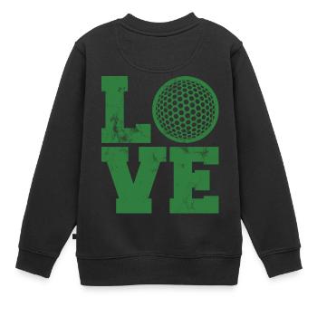 Golf Caddy Golfplatz Putter Birdie Geschenk Tee - Kinder Premium Organic Sweatshirt - Schwarz - Hinten - AI Model Kid Female (0cm)