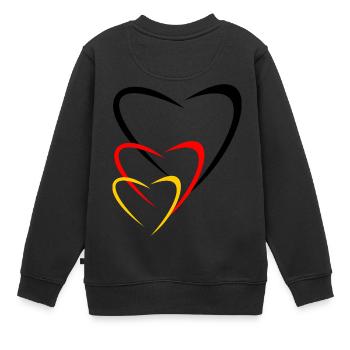 Coeur de l'Allemagne - Sweat Premium enfant bio - noir - Dos - AI Model Kid Female (0cm)