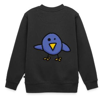 Ludwig l'oiseau Twitter Oiseau oiseau n ° 7 - Sweat Premium enfant bio - noir - Dos - AI Model Kid Female (0cm)