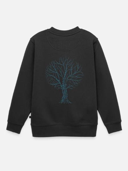 Binärer Baum - Kinder Premium Organic Sweatshirt - Schwarz