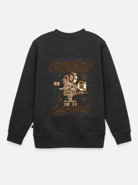 Cinema Scope - Sweat Premium enfant bio - noir