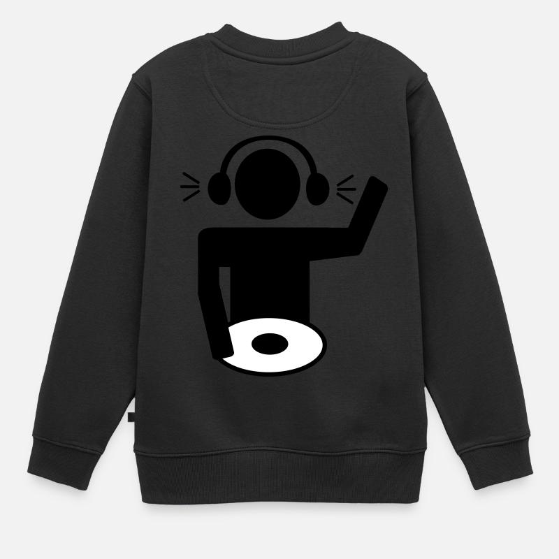 DJ - Kinder Premium Organic Sweatshirt - Schwarz