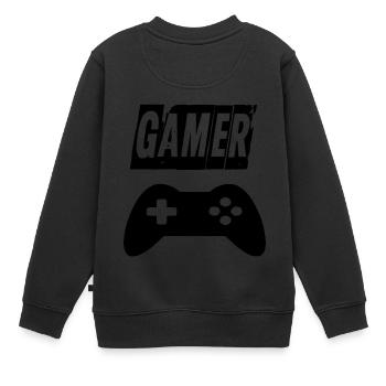 joueur - Sweat Premium enfant bio - noir - Dos - AI Model Kid Female (0cm)