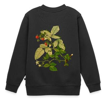 herbes thym romarin persil origan aneth - Sweat Premium enfant bio - noir - Dos - AI Model Kid Female (0cm)