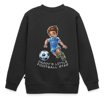 Daddy's little football star - baby footballer - Kids Premium Organic Sweatshirt - black - Back - AI Model Kid Female (0cm)