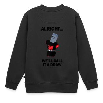 Le chevalier noir - Sweat Premium enfant bio - noir - Dos - AI Model Kid Female (0cm)