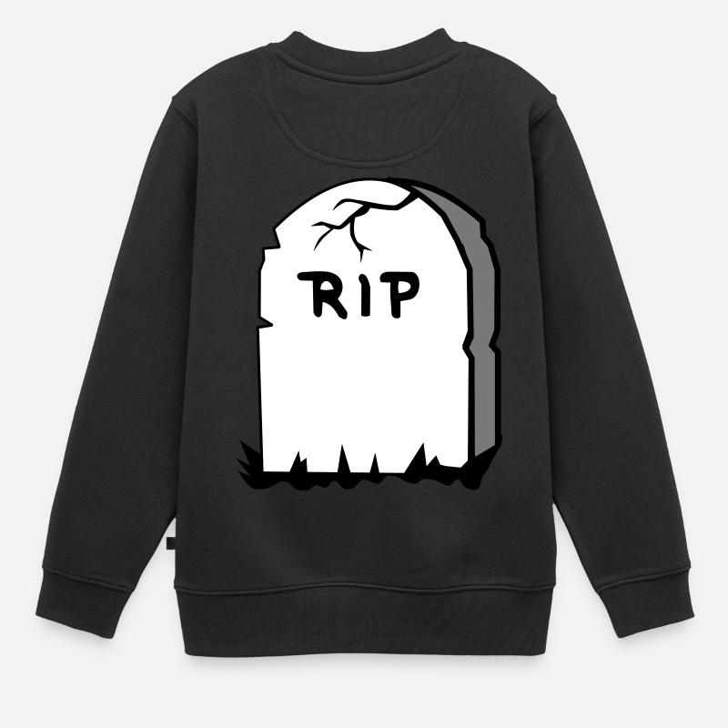 pierre tombale - Sweat Premium enfant bio - noir