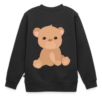 ours en peluche - Sweat Premium enfant bio - noir - Dos - AI Model Kid Female (0cm)