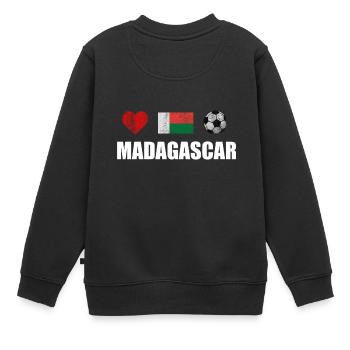 Madagascar Football Shirt - Madagascar Soccer Jers - Kids Premium Organic Sweatshirt - black - Back - AI Model Kid Female (0cm)
