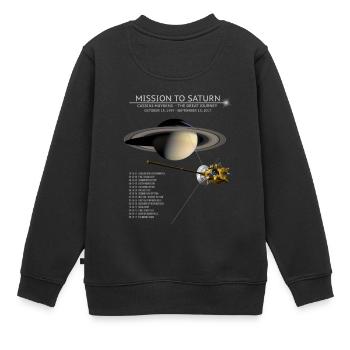Cassini Huygens Tour Sihrt - The Grand Finale - Kinder Premium Organic Sweatshirt - Schwarz - Hinten - AI Model Kid Female (0cm)