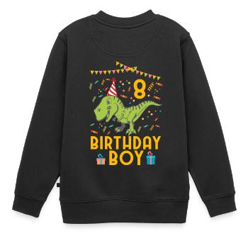 Birthday Boy - 8ème anniversaire - Sweat Premium enfant bio - noir - Dos - AI Model Kid Female (0cm)