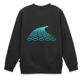 abstrakte punkte - Kinder Premium Organic Sweatshirt - Schwarz - Hinten - AI Model Kid Female (0cm)