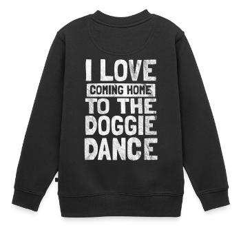 J'adore la danse de mon chien - Sweat Premium enfant bio - noir - Dos - AI Model Kid Female (0cm)