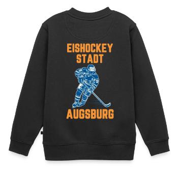 Eishockey Stadt AUGSBURG - Kinder Premium Organic Sweatshirt - Schwarz - Hinten - AI Model Kid Female (0cm)