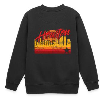 Houston Baseball Throwback Astro Stripe - Sweat Premium enfant bio - noir - Dos - AI Model Kid Female (0cm)