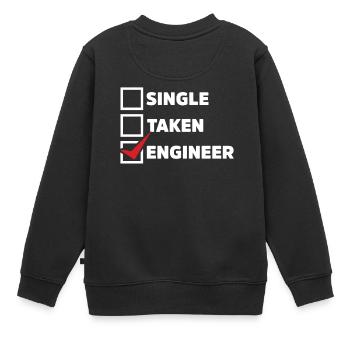Ingénieur simple - Sweat Premium enfant bio - noir - Dos - AI Model Kid Female (0cm)