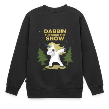 Tamponnant Einhorn / cadeaux - Sweat Premium enfant bio - noir - Dos - AI Model Kid Female (0cm)