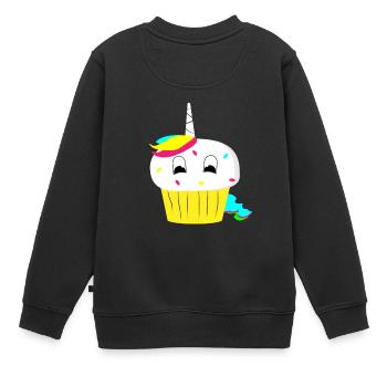 Unicorn Noël nouveau nouveau cadeau arc-en- - Sweat Premium enfant bio - noir - Dos - AI Model Kid Female (0cm)