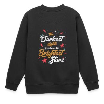 Hellste Sterne Geschenk - Kinder Premium Organic Sweatshirt - Schwarz - Hinten - AI Model Kid Female (0cm)