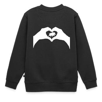 Jagen - Kinder Premium Organic Sweatshirt - Schwarz - Hinten - AI Model Kid Female (0cm)