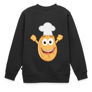 kartoffeln potato halloween gemuese vegetables31 - Kinder Premium Organic Sweatshirt - Schwarz - Hinten - AI Model Kid Female (0cm)