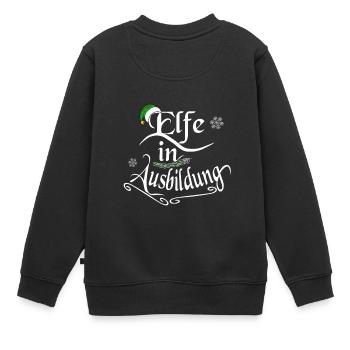 Elfe in Ausbildung - Kinder Premium Organic Sweatshirt - Schwarz - Hinten - AI Model Kid Female (0cm)