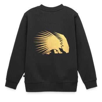 or porcupine - Sweat Premium enfant bio - noir - Dos - AI Model Kid Female (0cm)