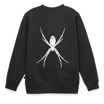 araignée - Sweat Premium enfant bio - noir - Dos - AI Model Kid Female (0cm)