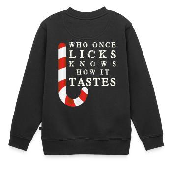 slogan drôle de Noël - Sweat Premium enfant bio - noir - Dos - AI Model Kid Female (0cm)