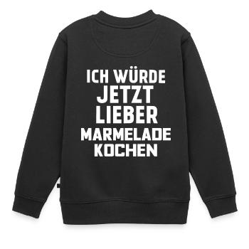MARMELADE KOCHEN - Kinder Premium Organic Sweatshirt - Schwarz - Hinten - AI Model Kid Female (0cm)