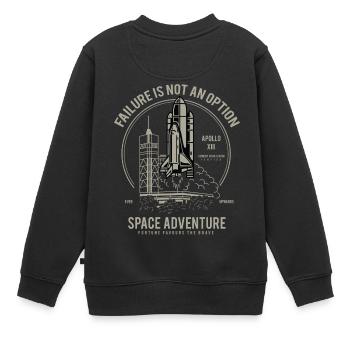 SPACE ADVENTURE - Space Shuttle Shirt Geschenk - Kinder Premium Organic Sweatshirt - Schwarz - Hinten - AI Model Kid Female (0cm)