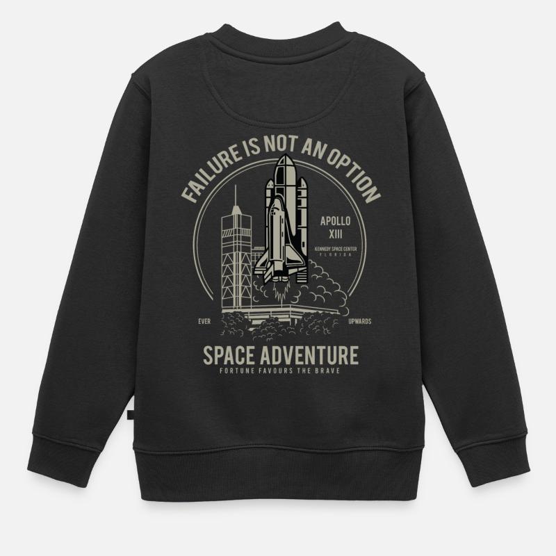 SPACE ADVENTURE - Space Shuttle Shirt Geschenk - Kinder Premium Organic Sweatshirt - Schwarz