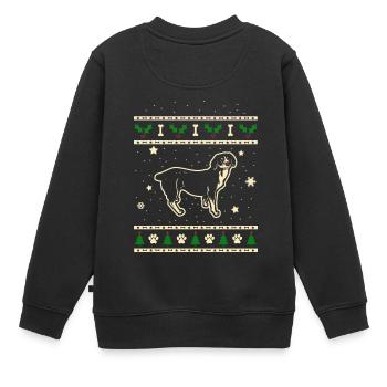Entlebucher Weihnachtsgeschenk - Kinder Premium Organic Sweatshirt - Schwarz - Hinten - AI Model Kid Female (0cm)