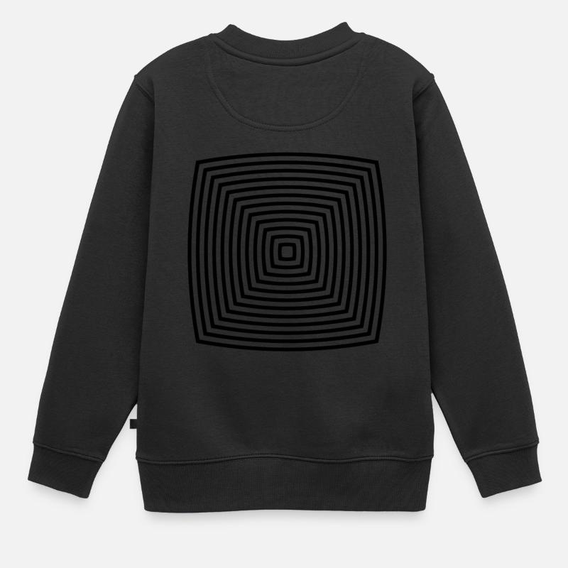 illusion d'optique - Sweat Premium enfant bio - noir