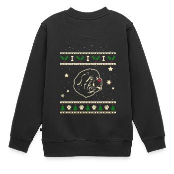 Neufundland Weihnachtsgeschenk - Kinder Premium Organic Sweatshirt - Schwarz - Hinten - AI Model Kid Female (0cm)
