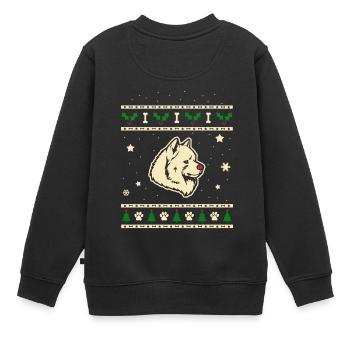 Samojeden Weihnachtsgeschenk - Kinder Premium Organic Sweatshirt - Schwarz - Hinten - AI Model Kid Female (0cm)