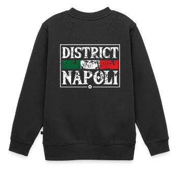 quartier napoli italie - Sweat Premium enfant bio - noir - Dos - AI Model Kid Female (0cm)