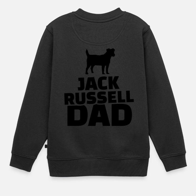Jack Russell Papa - Sweat Premium enfant bio - noir
